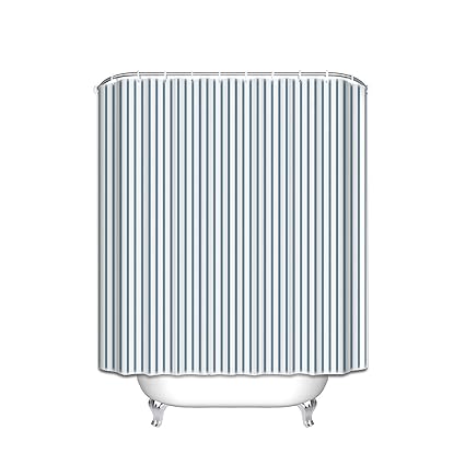 Amazon Com Fabric Shower Curtain Pinstripe Line Stripes Mildew