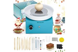 Bonoutil Mini Pottery Wheel-20 PCS DIY Kits with Clay 4" Wheel Electric Small Clay Making Ceramic Machine Art Sculpting Tools Kit at Home Pottery Wheels for Adults Beginners