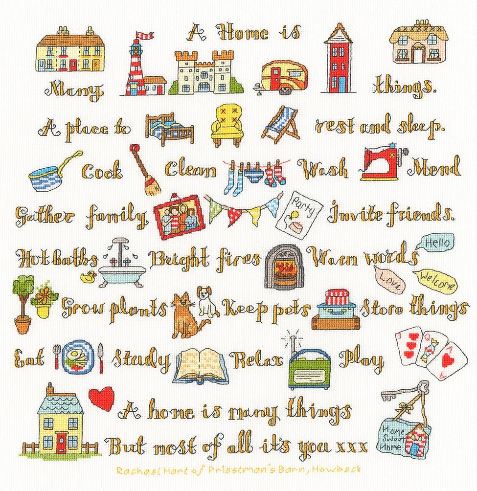 Bothy Threads Cross Stitch Kit - A Home is Many Things