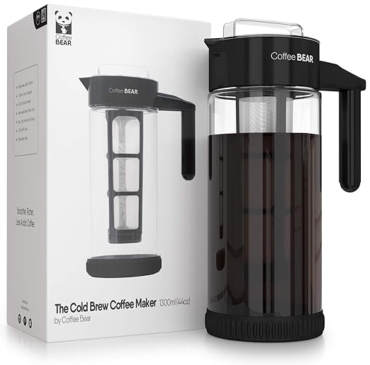 Café Panda Cold Brew cafetera eléctrica – 1.3L/44oz Premium ...