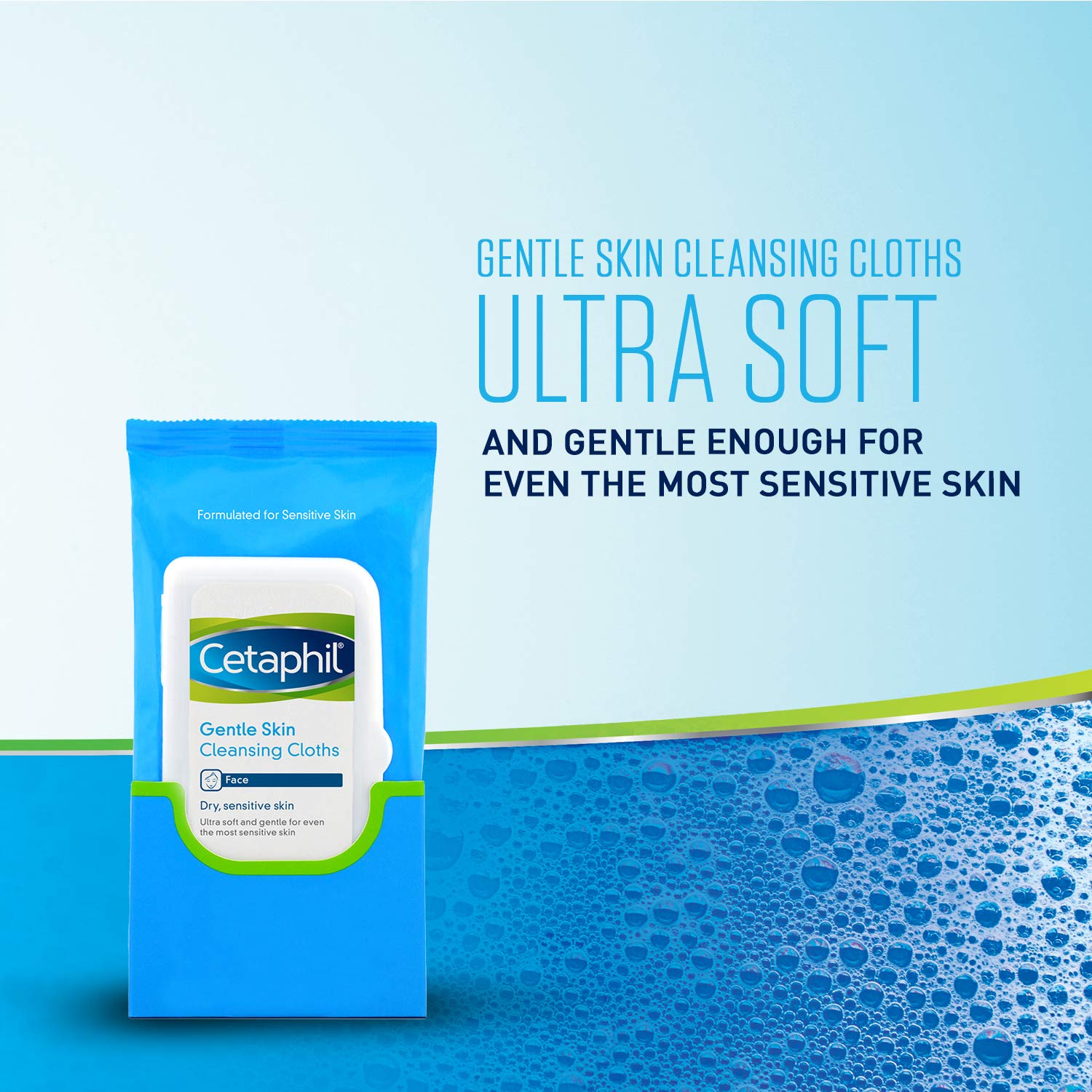 Cetaphil Moisturizing Cream, Two 16 Ounce Jars, plus 10 Count Cetaphil Gentle Skin Cleansing Cloths, Dry, Sensitive Skin (Combo Pack): Beauty