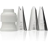 Ateco 382-4 Piece Leaf Decorating Tube Set, Includes Stainless Steel Tips: 67, 349, 352 &amp; One Standard Coupler