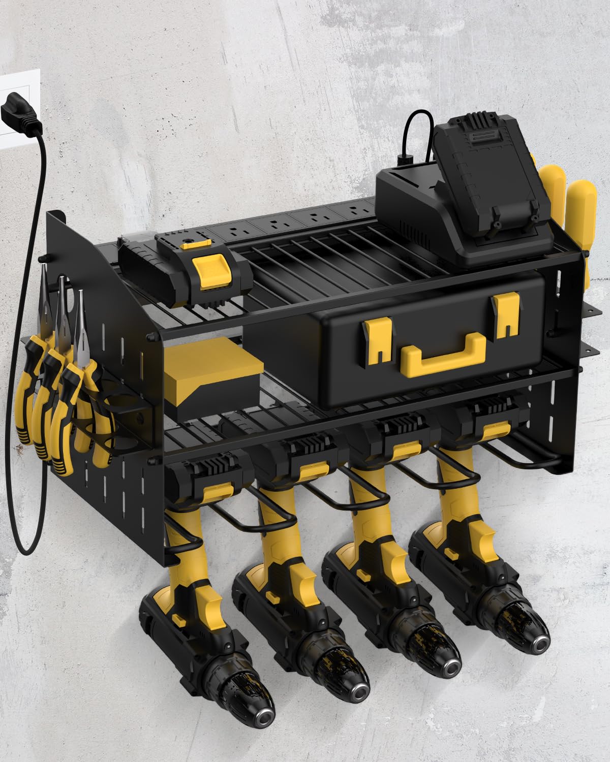 WellMall Power Tool Charging Station - 3 Layer Wall
