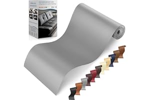 YAFLC Self Adhesive Leather Repair Tape Kit, 4"x 63" Leather Repair Patch for Furniture, Leather Repair Patch for Car seat, Sofas, Couch, Boat Seat Gray