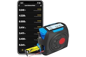 ACEGMET DT30 Digital Laser Tape Measure with Backlit LCD Screen, 131ft Rechargeable Laser Measurement Tool & 16ft Measuring Tape, 6 Units Selectable, for Distance/Area/Volume