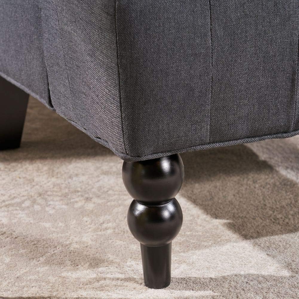 Christopher Knight Home Toddman High-Back Fabric Club Chair, Dark Charcoal: Kitchen & Dining