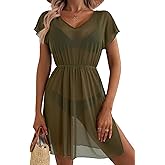 Dokotoo Women Swimsuit Swim Cover Up 2026 Summer Bathing Suit Swimwear Sheer Beach Vacation Outfits