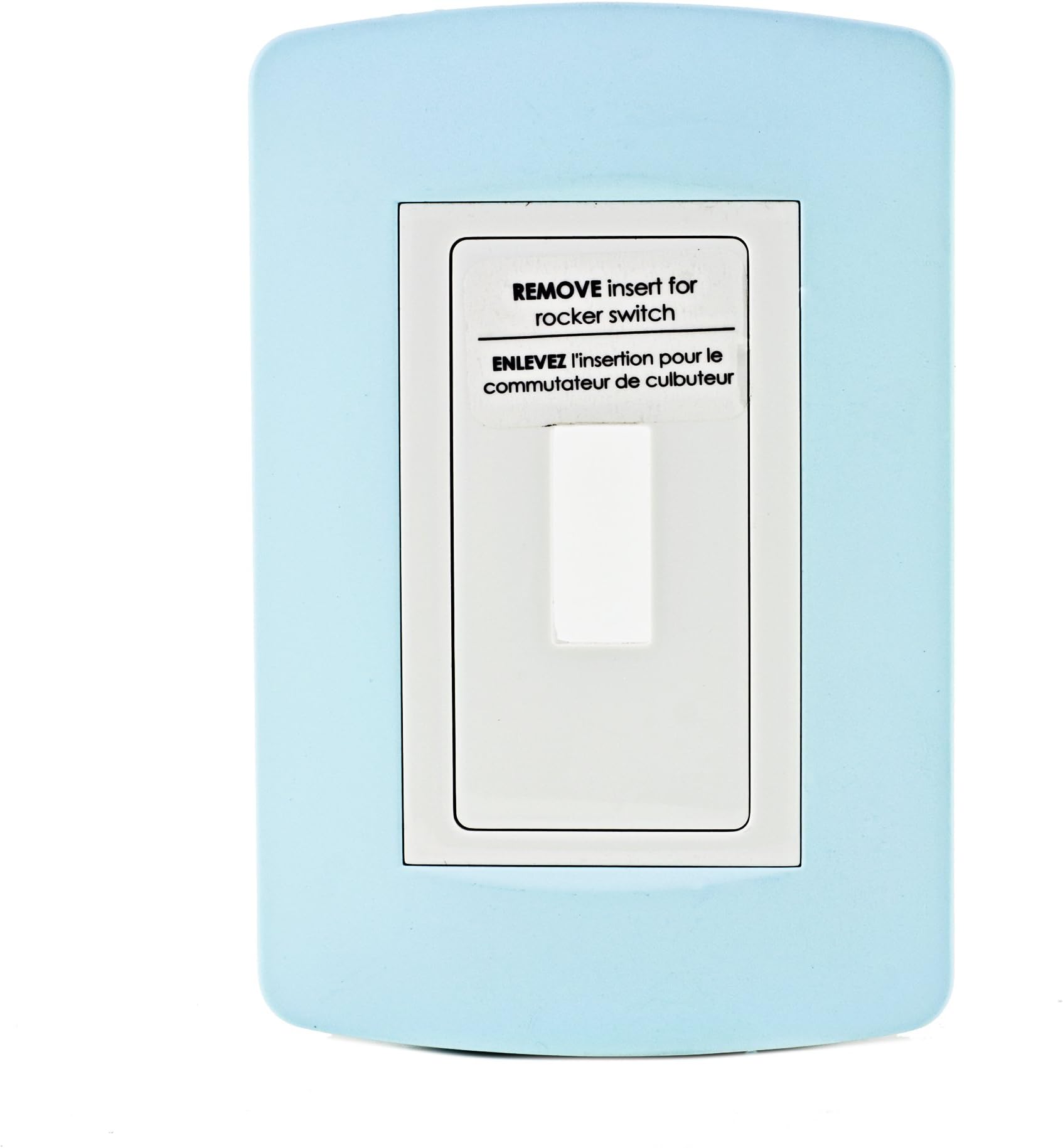 Euroloft Retrofit 1 Gang Wall Plate Pastel Blue with White Back
