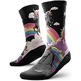 Outway Novelty Crew Socks for Men & Women, Breathable, Moisture-Wicking Athletic Calf Sock with Arch Support