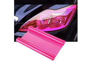 EOHMAK Car Light Tint Film Car Light Film Sticker Headlight Fog Light Tinted Color Films Sticker Auto Smoke Film Sheet Sticker Cover for Car Headlight Brake Lights Taillight Fog Light(Pink,30x100CM)