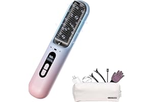 BEAUTYOVO Cordless Hair Straightener Brush - 6 Heat Settings & Dual Modes | 65W Type-C Fast Charge in 30min | 300M Ions Reduce Static & Repair Damage, Mini Hair Straightening Brush for Travel/Business