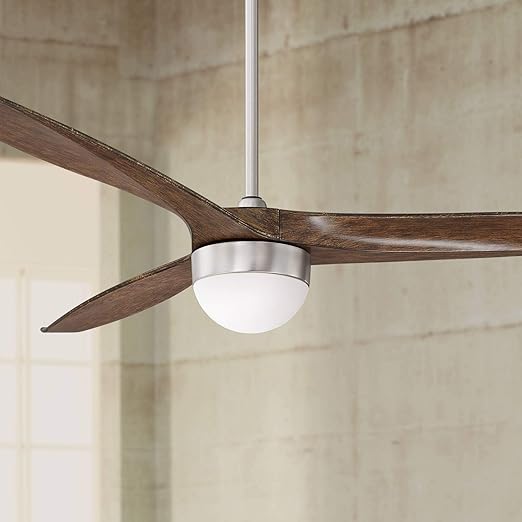 60 Montage Modern Ceiling Fan With Light Led Dimmable Brushed