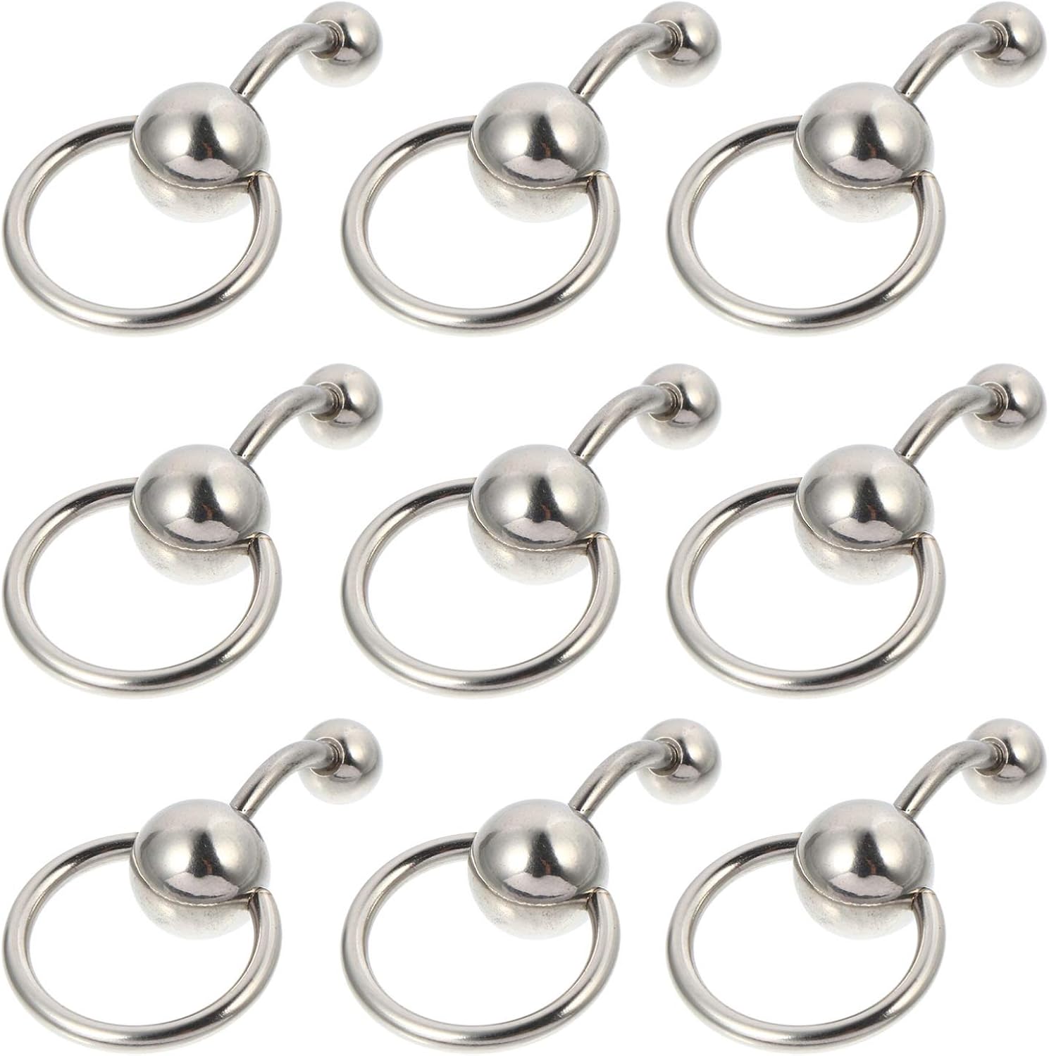 KESYOO Belly Piercing Studs Belly Door Knocker Button Ring for Women Girls Navel