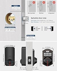 TEEHO TE001 Keyless Entry Door Lock with Keypad