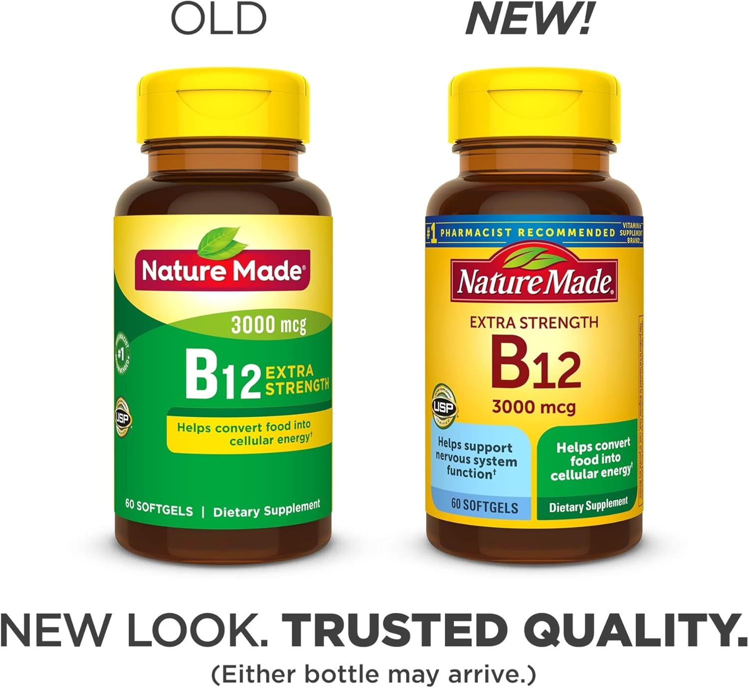 Nature Made Extra Strength Vitamin B12 3000 mcg Softgels, 60 Count