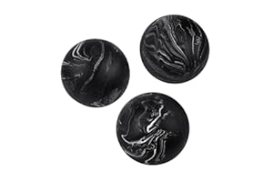 Creative Scents Black Marble Look 2.75” Decorative Balls for Bowls – Set of 3 Decorative Orbs Spheres for Coffee Table Center