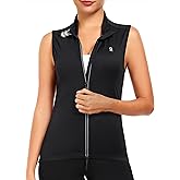 Little Donkey Andy Women's Breathable Cycling Vests full Zip Reflective Sleeveless Jerseys Running Biking Shirts 4 Pockets