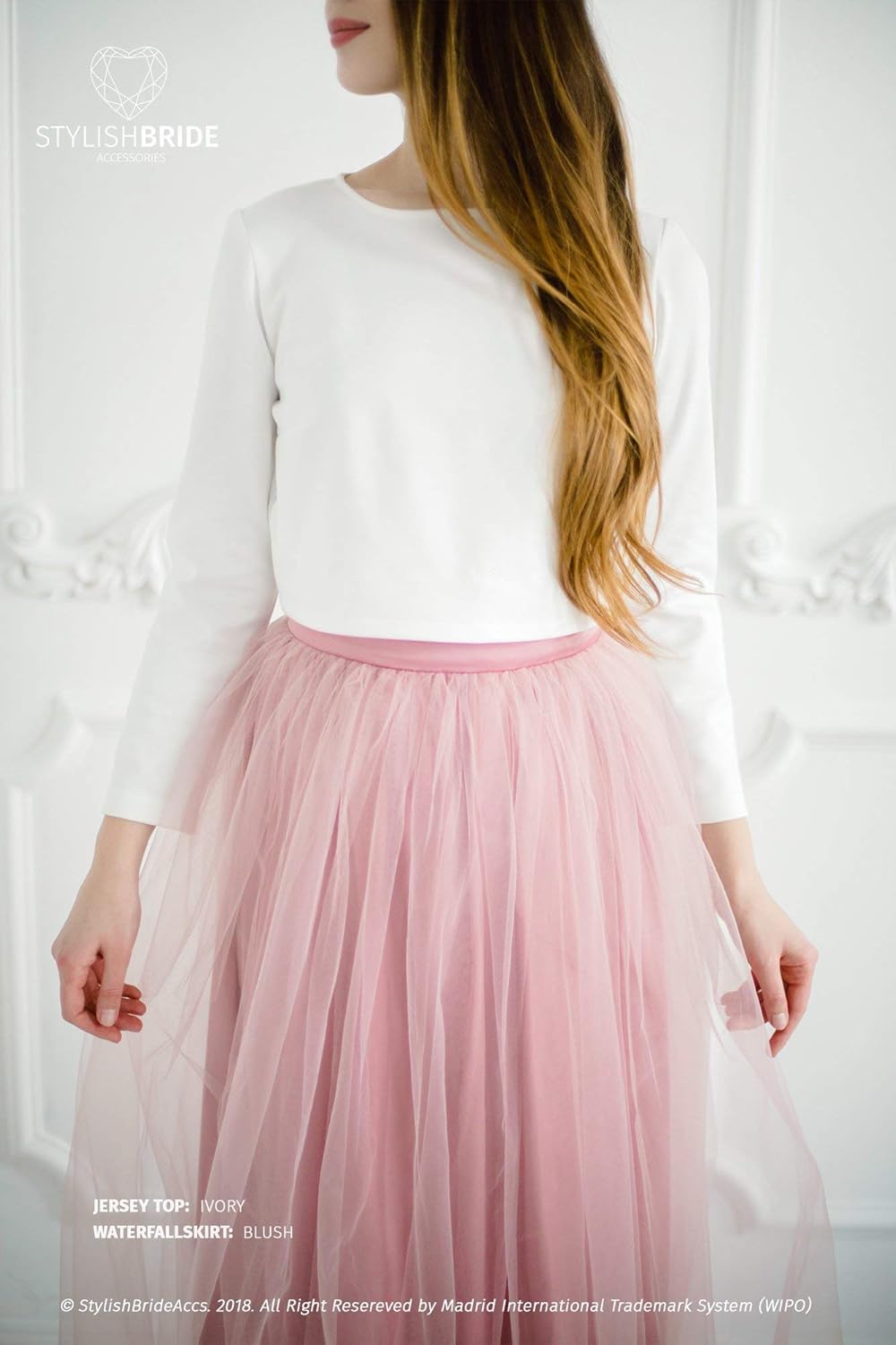 ivory crop top wedding