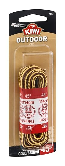Kiwi 45inch outdoor laces round Gold/brown - 1 ct (031600664583)