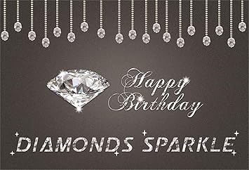 Amazon Com Lfeey 10x7ft Diamonds Sparkle Happy Birthday Backdrop