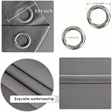 DWCN Blackout Curtains Eyelet Grey 46x54 2 Panels Thermal Insulated view 2