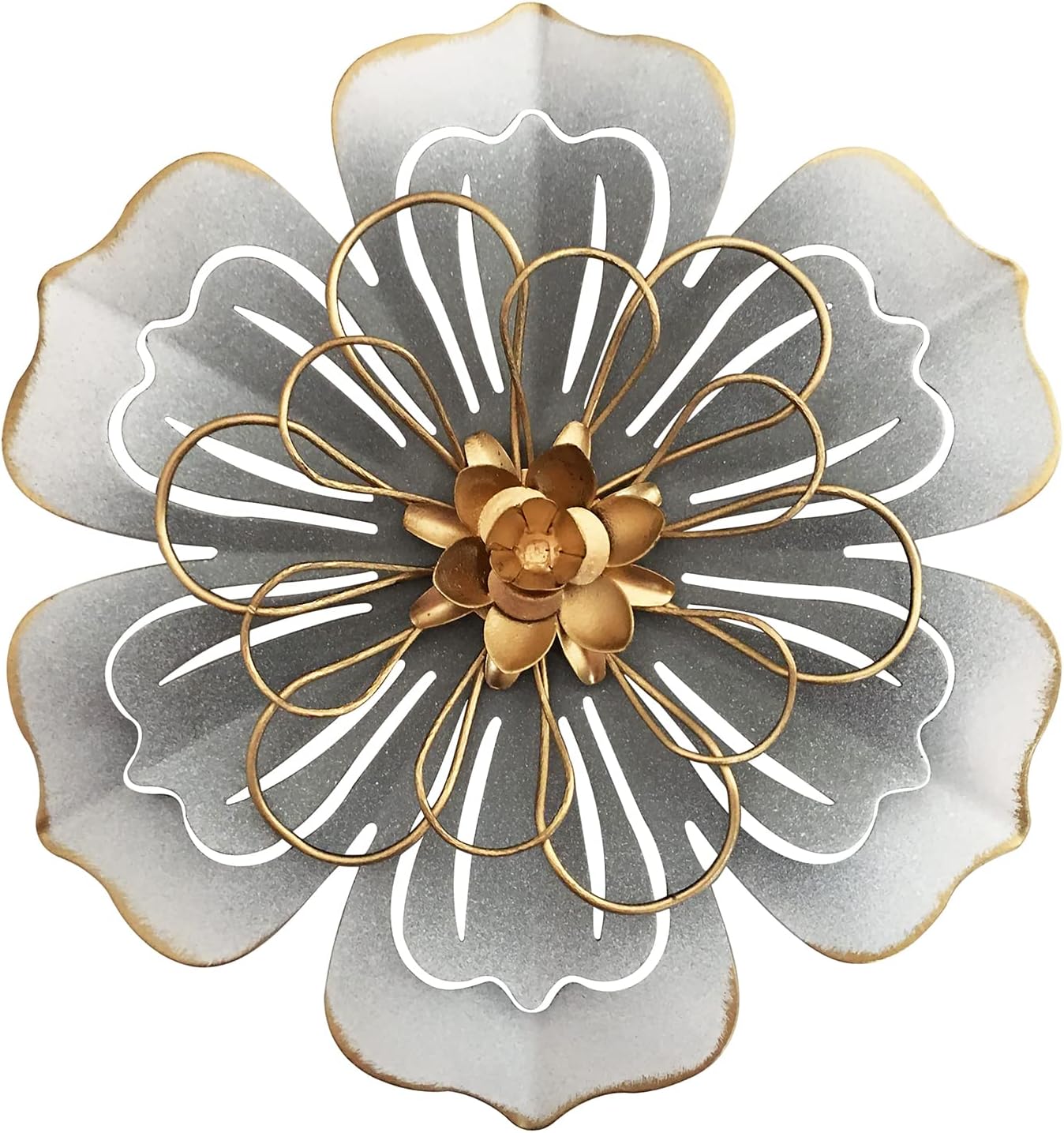 Plaques & Wall Art - Metal Flower Wall Art Decor, 8.3