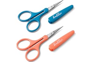 Beaditive High Precision Detail Scissors Set (2 pcs) Sharp, Fine Tips | Paper Cutting, Scrapbooking, Sewing, Crafting | Stain