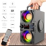 TENMIYA Bluetooth Speaker 40W Dual Subwoofer 5.0 Portable Party Speaker view 4
