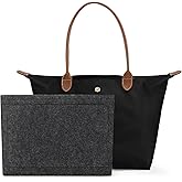 SEAFTE Tote Bag for Women with Purse Organizer Insert, Foldable Large Capacity Waterproof Nylon Bag for Travel, and Daily Use