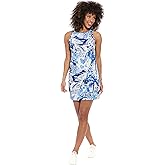 bestmobilephonecases Women's Sleeveless Shift Cotton Sateen-Above Knee Length Straight Cut Summer Mini Dress