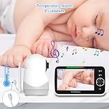 HelloBaby Monitor with Camera and Audio 5 inch Screen 3500mAh Battery view 6