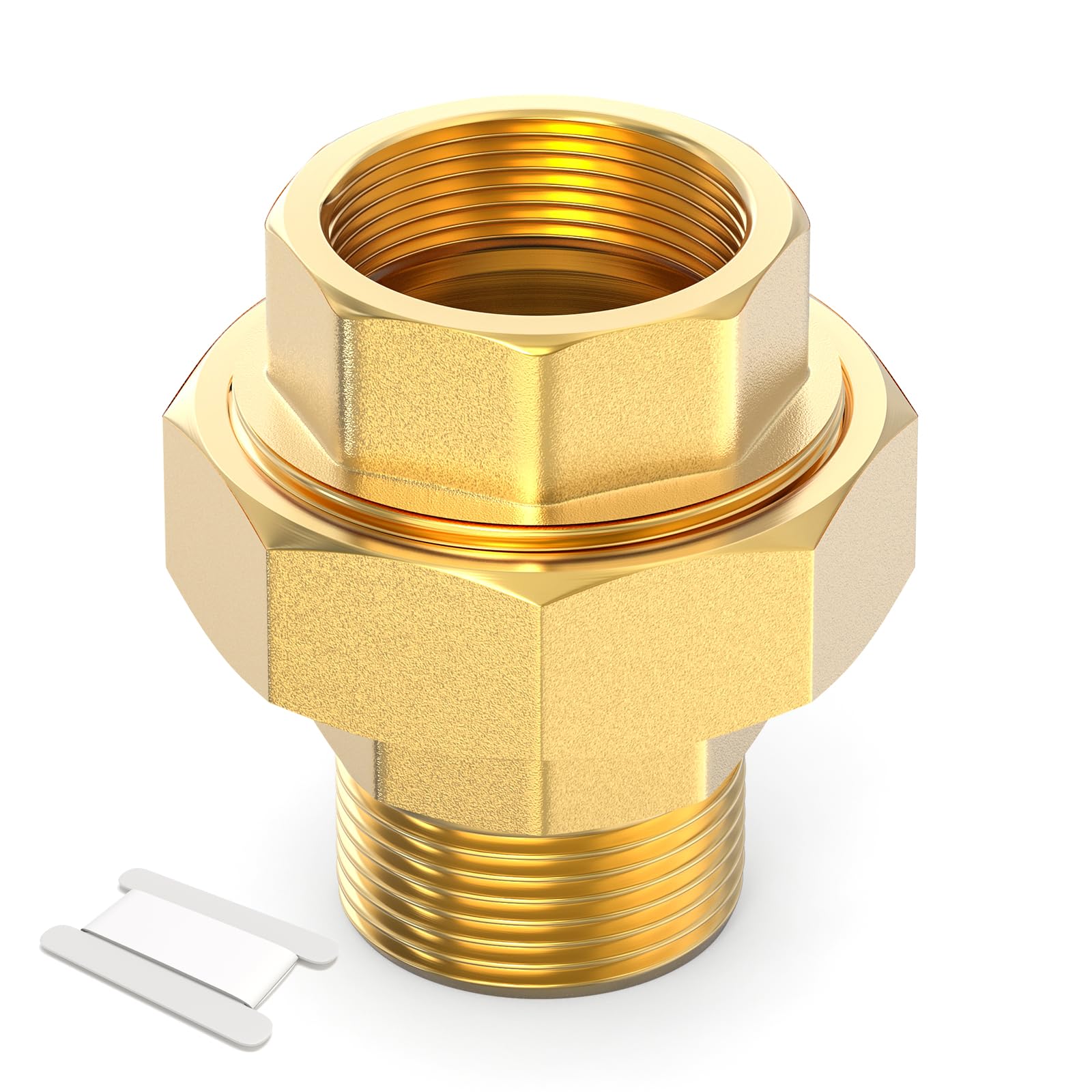 Photo 1 of GASHER 1PC Brass Union?1" NPT Male x 1" NPT Female Pipe Fitting