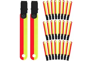 Copkim 24/48/72/96/120 Pcs Trail Markers for Hunting Reflective Trail Markers High Visibility Glow Tree Reflector Tags with Clip for Tree Stand Hunting Hiking Camping