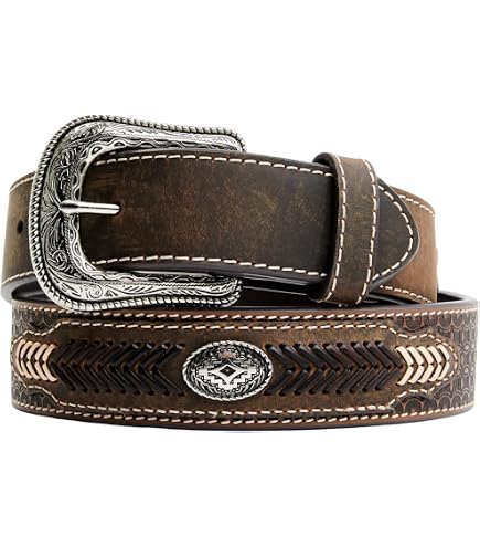 Amazon.com: Cody James Men's Men'S 12 Gauge Ornament Belt Brown 34