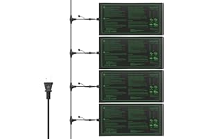 MET Certified 4 Pack Seedling Heat Mat, Seedfactor Waterproof Durable Germination Station Heat Mat, Warm Hydroponic Heating Pad for Indoor Home Gardening Seed Starter