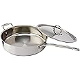 Cuisinart 733-30H Chef's Classic Stainless 5-1/2-Quart Saute Pan with Helper Handle and Cover, Silver