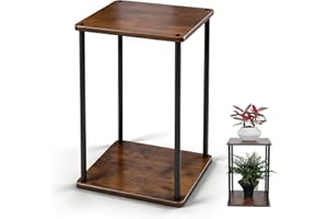 Vigordream Plant Stand Indoor Outdoor 2 Tier Metal Plant Shelf Tall Pedestal Stand Flower Pot Stands Multiple Planter Support