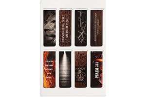 Morjor 8 Pcs Magnetic Bible Verse Bookmarks with Envelope, Bible Bookmarks for Women and Men, Inspirational Christian Bookmarks, Christian Gift, Encouragement & Strength