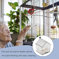 Pull-Out External Parrot Feeder, Long-Lasting