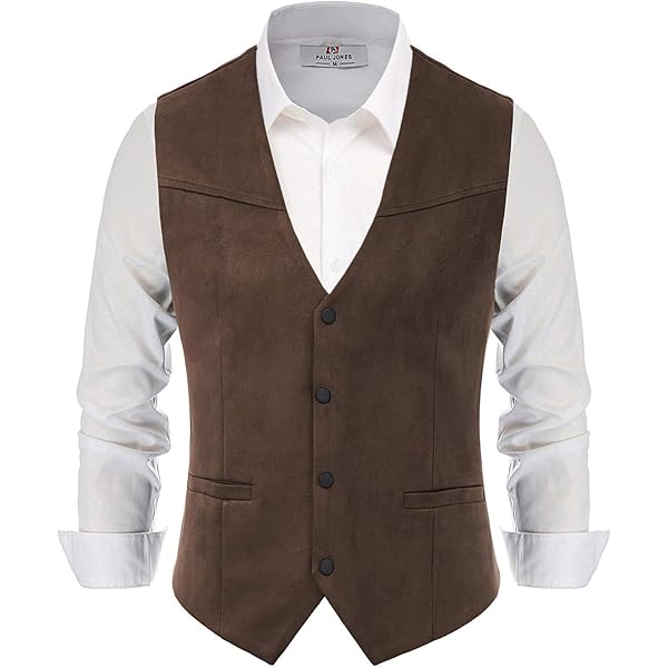 Wemaliyzd Mens Collar Waistcoat Notch Lapel Sleeveless