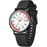 JIANDUN Waterproof Nurse Watch for Medical,Professionals,Students,Women Men, 24 Hour with Second Hand, Military Time Easy to Read Dial