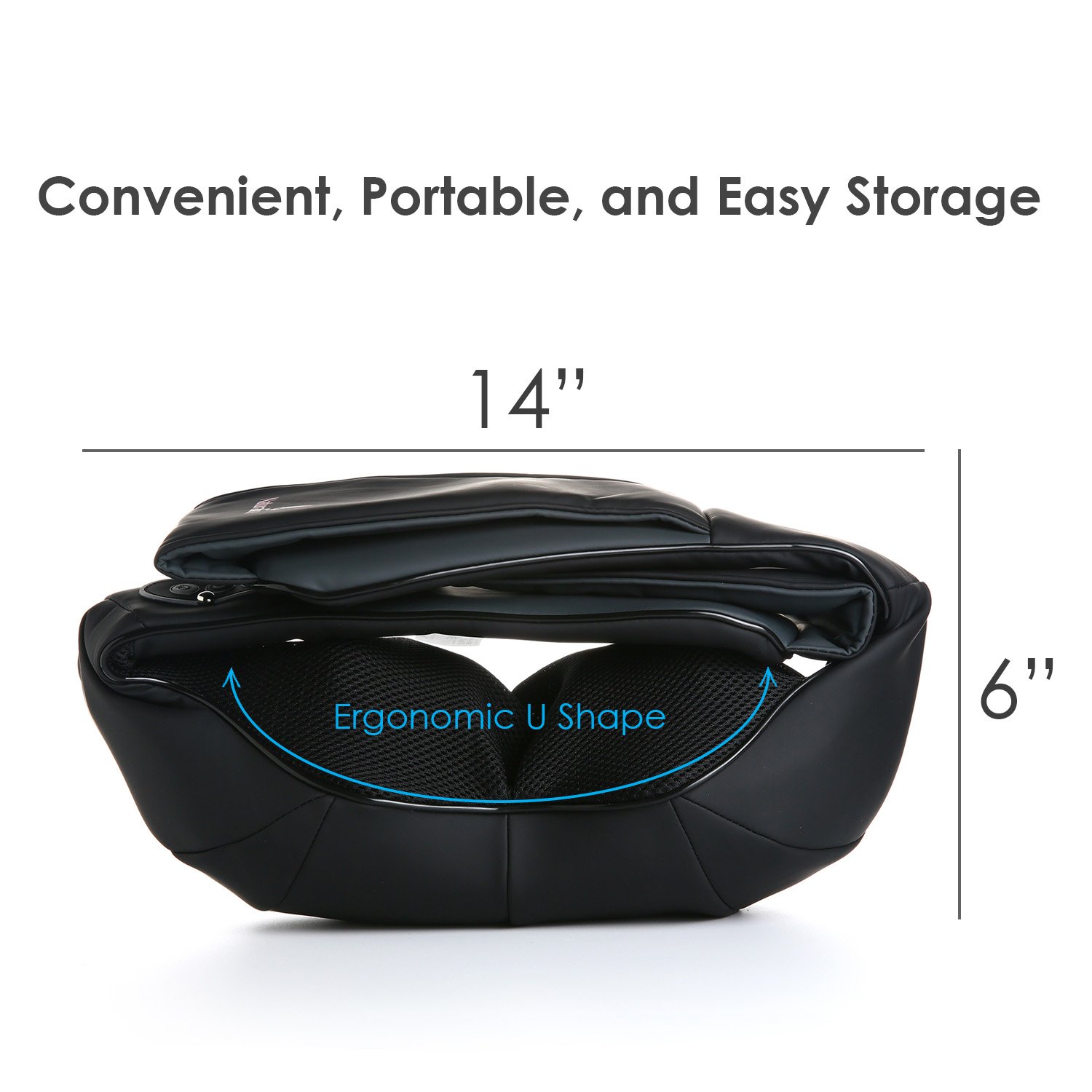 Naturalico Shiatsu Massager - Kneading Massage Therapy for Foot, Back, Neck and Shoulder Pain - Relieves Sore Muscles - Total Body Relaxation