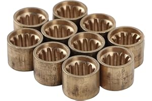 Fydun 10pcs Billiards Cue Brass Tip Snooker Copper Pool Ferrules Repair Tool Accessories 10MM No Teeth Applied Family