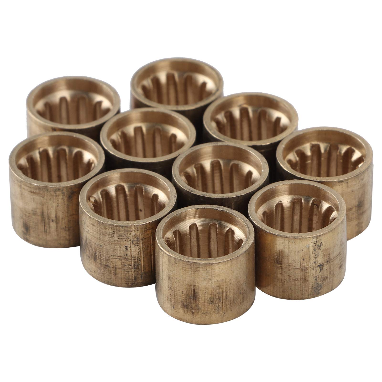 Pool Cue Ferrules, 9mm 9.5mm 10mm Copper Replacement Tips with Teeth for Billiard Cue Shaft Care