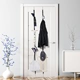 Jetec 2 Pack Adjustable Door Cap Rack Closet Hanging Organizer Hook Holder Black view 7