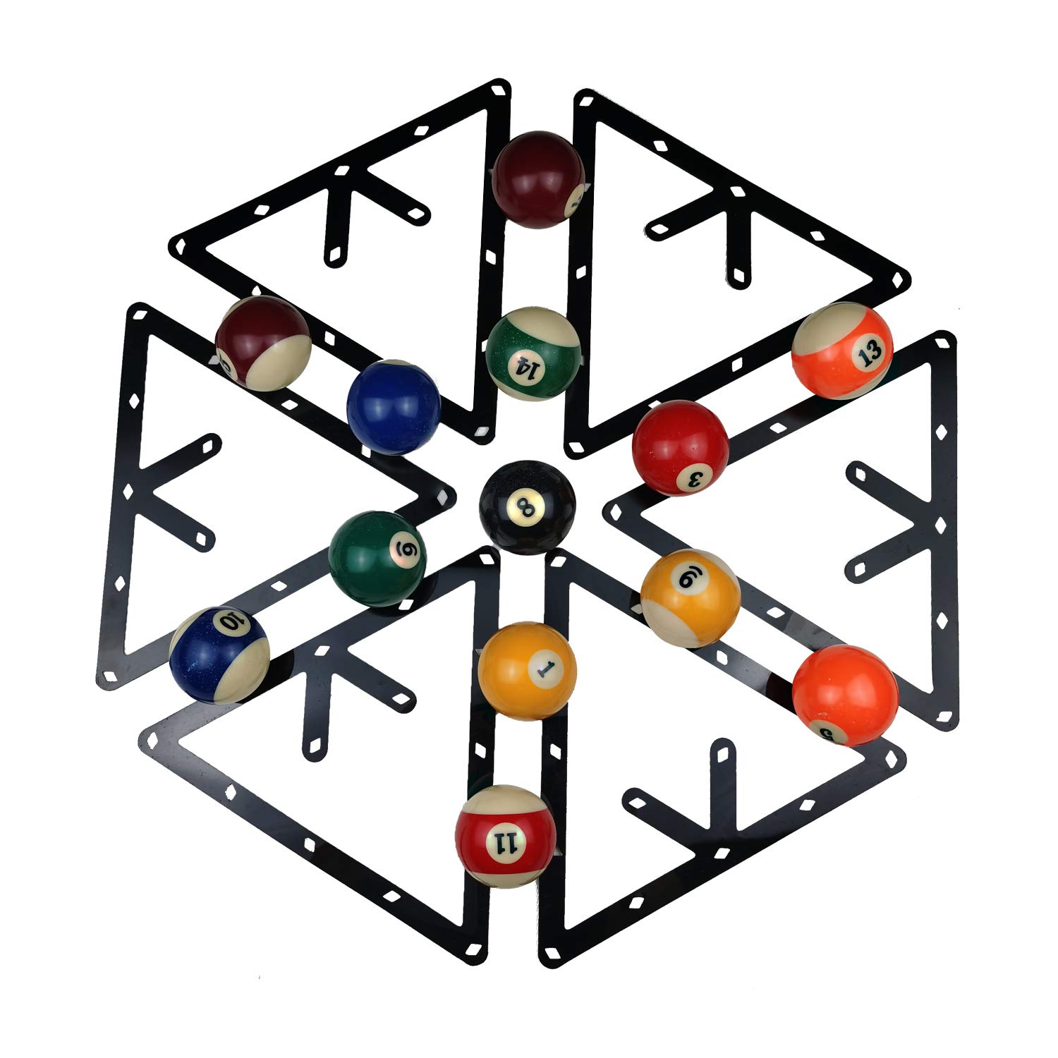 Buy BALIKEN 6Pcs/Set Triangle Rack Pool Table Ball Holder Positioning
