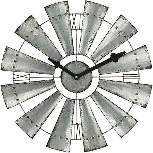 Hemggz Molino De Viento De Metal Rustico Pais Primitivo Reloj