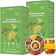 Goji Berry Chrysanthemum Tea for Liver Health, Dandelion Wolfberry Tea Bags, 8 Excellent Raw Material Formulas, Liver Cleanse & Detox Herbal Tea Bags, Vegan, Sugar-Free & Caffeine-Free (2BOX (30Bag))
