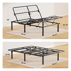 Marsail Queen Adjustable Bed Base Frame with 4