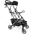 One for Pets Pet Stroller for Small and Medium Size Dogs and Cats, 3-in-1 Luxury Pet Carrier, Booster Seat, and Stroller, No Assembly Required, Included, Black (Chickadee-Stroller)